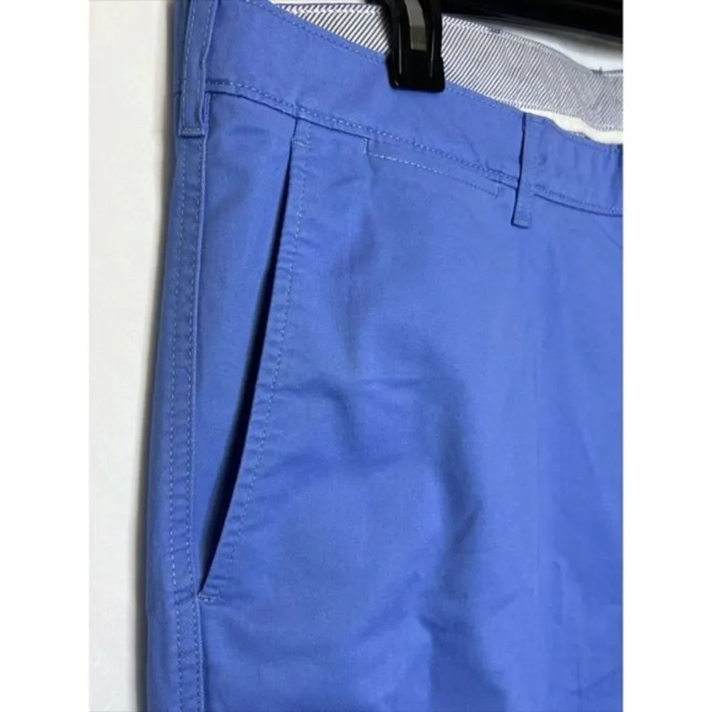 Cremieux Men's Size 40 Blue Chino Flat Front Shorts Comfort Stretch Cotton Blend